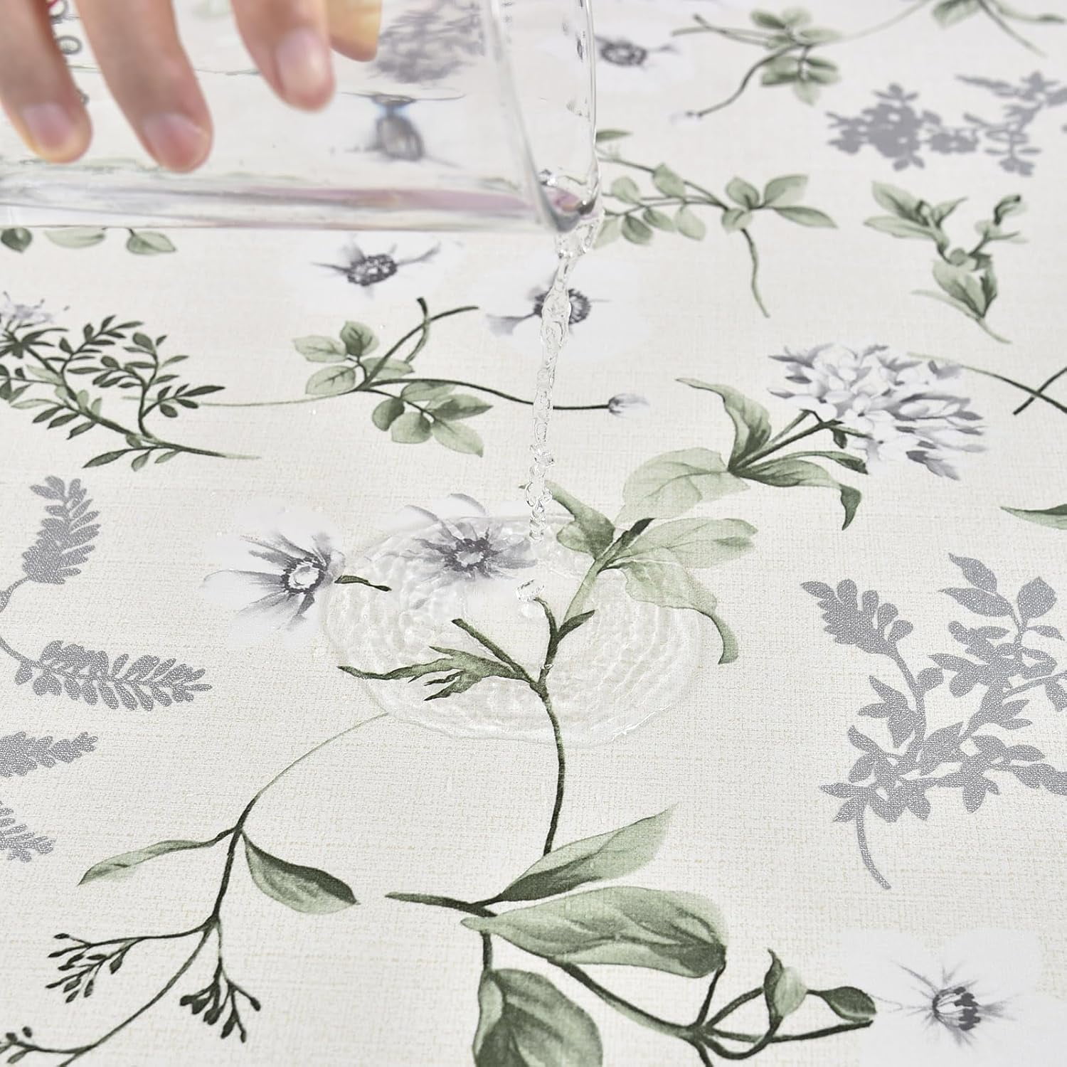 Vinyl Oilcloth Tablecloth Rectangle Spillproof Wipeable Stainproof PVC Plastic Waterproof Tablecloths for Birthday,Christmas,Banquet Kitchen Dining Tablecloth - 54 x 84 Inch