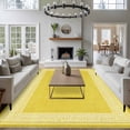 thumbnail image 4 of Rectangle Area Rugs 5 x 8 Ft, Yellow Retro Greek Key Non-Slip Residential Carpet, Geometric Greece Ancient Rustic Indoor Crawling Mats Runner Rugs for Living Room/Dining Room/Bedroom, 4 of 8
