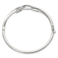 thumbnail image 2 of Primal Silver Sterling Silver Cubic Zirconia Polished Hinged Bangle, 2 of 4