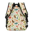 thumbnail image 4 of Kdxio Monkeys in the Jungle Pattern Casual Student Backpack Lightweight Daypack Laptop Compartment Travel School Ergonomic Canvas Multi Pocket Design-One Size, 4 of 5
