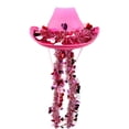 thumbnail image 4 of SRZYMJ Cowboy Hat for Men and Women Heart Sequins Ribbons Decor Western Cowgirl Hat for Halloween, 4 of 4