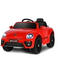 thumbnail image 1 of Patiojoy 12 Toddler Ride On Car Volkswagen Beetle Kids Electric Toy w/Remote Control Red, 1 of 7