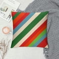 thumbnail image 2 of Qinduosi Christmas Stripes Pillow Covers Set of Decorative Square Pillowcase Soft Cushion Case for Home Sofa Bedroom Car, 2 of 5