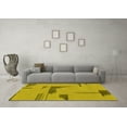 thumbnail image 3 of Ahgly Company Indoor Rectangle Abstract Yellow Modern Area Rugs, 3' x 5', 3 of 4