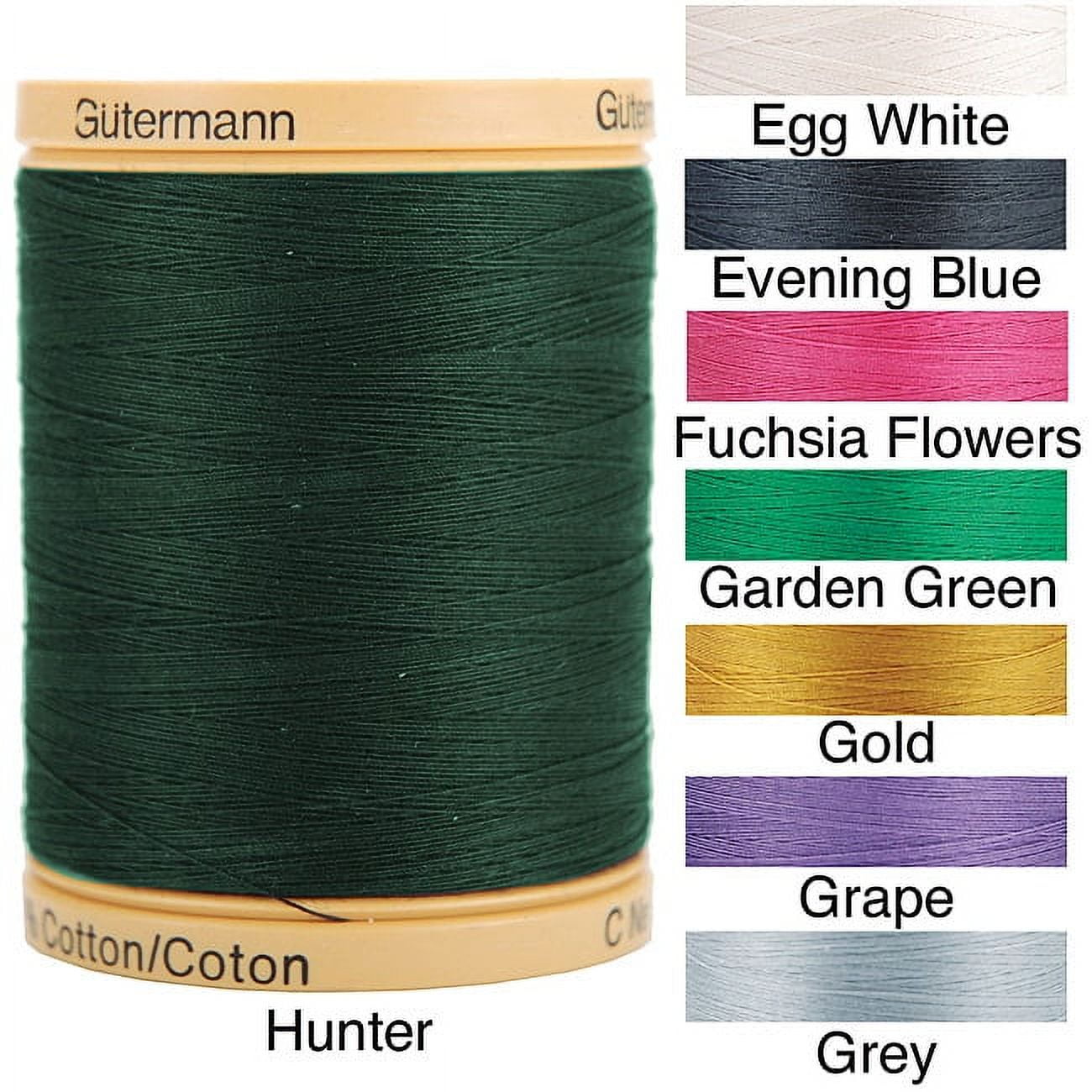 Gutermann 25049 Natural Cotton Thread Solids 876 Yards-White