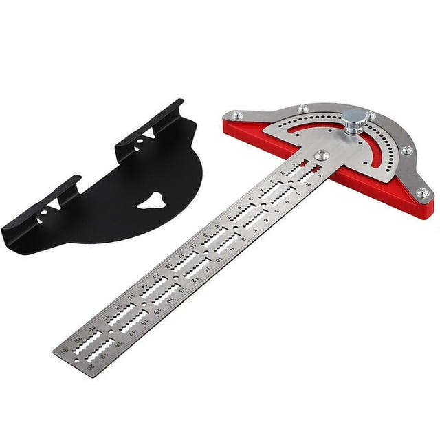 Woodworkers Ruler Protractor Angle Finder Woodworking Design Ruler Protractor T Square Woodworking Scribing Tools 20cm