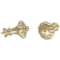 thumbnail image 2 of MERIVILLE 1-Inch Diameter Double Curtain Rod Set, 66–120 Inch Adjustable, Chateau Urn Finials, Royal Gold, 2 of 2