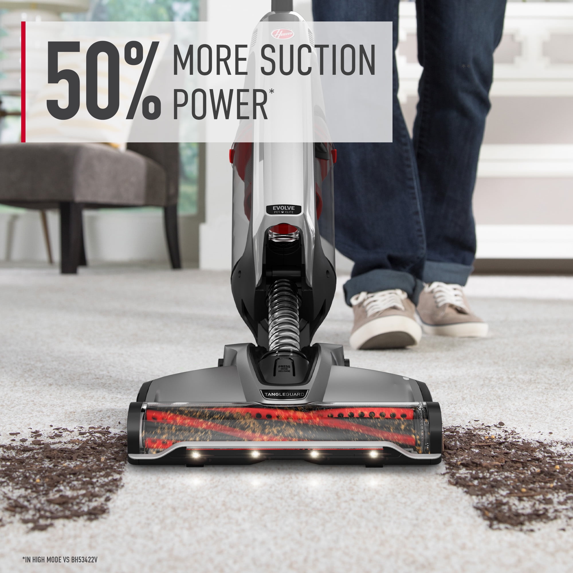 Hoover ONEPWR Evolve Pet Elite & ONEPWR Hand Vac, Upright Vacuum and Hand Vacuum Bundle, Pet Friendly, Powerful Suction, for Multi-Surfaces, BH53810V, Gray