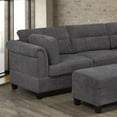 thumbnail image 2 of Cosmic Homes Sectional Sofa with Ottoman Grey, Accent Cushions Included, 2 of 8