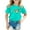 Mint Green, variant on Toddler Child Girls Tee Short Sleeved T Shirt Cartoon Flowers Printed Pure Color Crewneck Casual Tops size 7-8T
