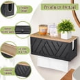thumbnail image 6 of Paper Towel Dispenser Wall Mount, Paper Towel Holder Wall Mounted with Lid,Solid Wood Commercial C-Fold, Z-Fold, Trifold Hand Paper Towel Holder Dispenser Hand Towel Holder for Bathroom Kitchen Decor, 6 of 15