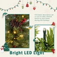 thumbnail image 5 of Euroco Christmas 4-Piece Set, Garland, Wreath and Set of 2 3FT Entrance Trees X-mas with LED Lights, Christmas Tree, 5 of 9