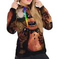 thumbnail image 5 of Lsque Five Nights At Freddy'S Pattern Casual Women's Hoodie,Hooded Sweatshirt with Kangaroo Pocket,Pullover Hoodie with Eye-catching Drawstrings-X-Large, 5 of 8