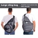 thumbnail image 2 of Bolso grande tipo Sling Bag: Mochila cruzada para el hombro, informal y práctica, con puerto USB para portátil 14【19.6”X12.5”X5.5”】 (gris grande), 2 of 3