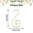 thumbnail image 3 of LQQBOX Ornament Hooks, 160 Pcs Ornament Hangers, Christmas Ornament Hooks for Christmas Trees, Metal Wire Christmas Tree Hooks, Christmas Tree Ornaments for Xmas Balls, Gold, 3 of 7