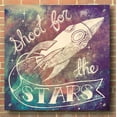 thumbnail image 3 of Epic Art 'Universe Galaxy Shoot For the Stars' by Mary Urban, Acrylic Glass Wall Art, 36"x36", 3 of 7