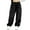 Black-B, variant on CHICTRY Kids Girls Casual Baggy Pants Drawstring Cargo Pants Dungarees Pink 12