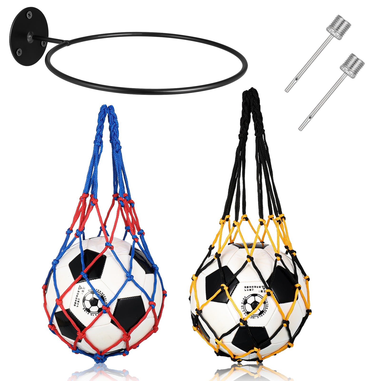 Prdigy Pack of 2 Ball Net Bag, with Basketball Storage Rack, Mesh
