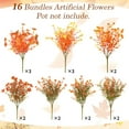 thumbnail image 6 of Artificial Fake Mums Flowers  Autumn Decorations,16 Bundles Mix Silk Glory UV Sun Resistant Realistic Faux Flower Outdoor, 6 of 7
