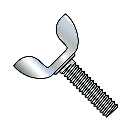 

6-32X1/4 Stamped Steel Wing Screw Type D Zinc (Pack Qty 200) BC-0604WD