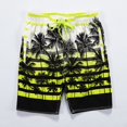 thumbnail image 5 of Aayomet Swimming Trunks for Men Large Shorts Enlarged Five Point Shorts Coconut Tree Digital Print Surfing Beach (Yellow, XL), 5 of 5