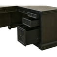 thumbnail image 3 of Martin Furniture 66"W Wood L-Desk & Return Writing Table & Return in Dark Brown, 3 of 13