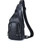 thumbnail image 1 of BULLCAPTAIN Bolso Bandolera de Cuero Casual para Hombre, Negro, 1 of 10