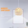 thumbnail image 3 of Bamboo Woven Lampshade for Home Use Light Yellow Ceiling Light ShadeCompatible with Most Lamps 12.5x19.5 Inches, 3 of 8