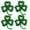 4 PCS, variant on CuiLiyq St Patricks Day Shamrock Tinsel Wreath for Front Door, Green Tinsel Wire Foil Wreaths Decorations Indoor Hanging Shamrock Garland for Irish Holiday Wall Window Party Decor, 1 Pcs, 11" x 13"