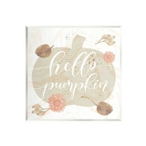 Stupell Industries Hello Pumpkin Autumn Harvest Graphic Art Unframed Art Print Wall Art, Design by Lil' Rue
