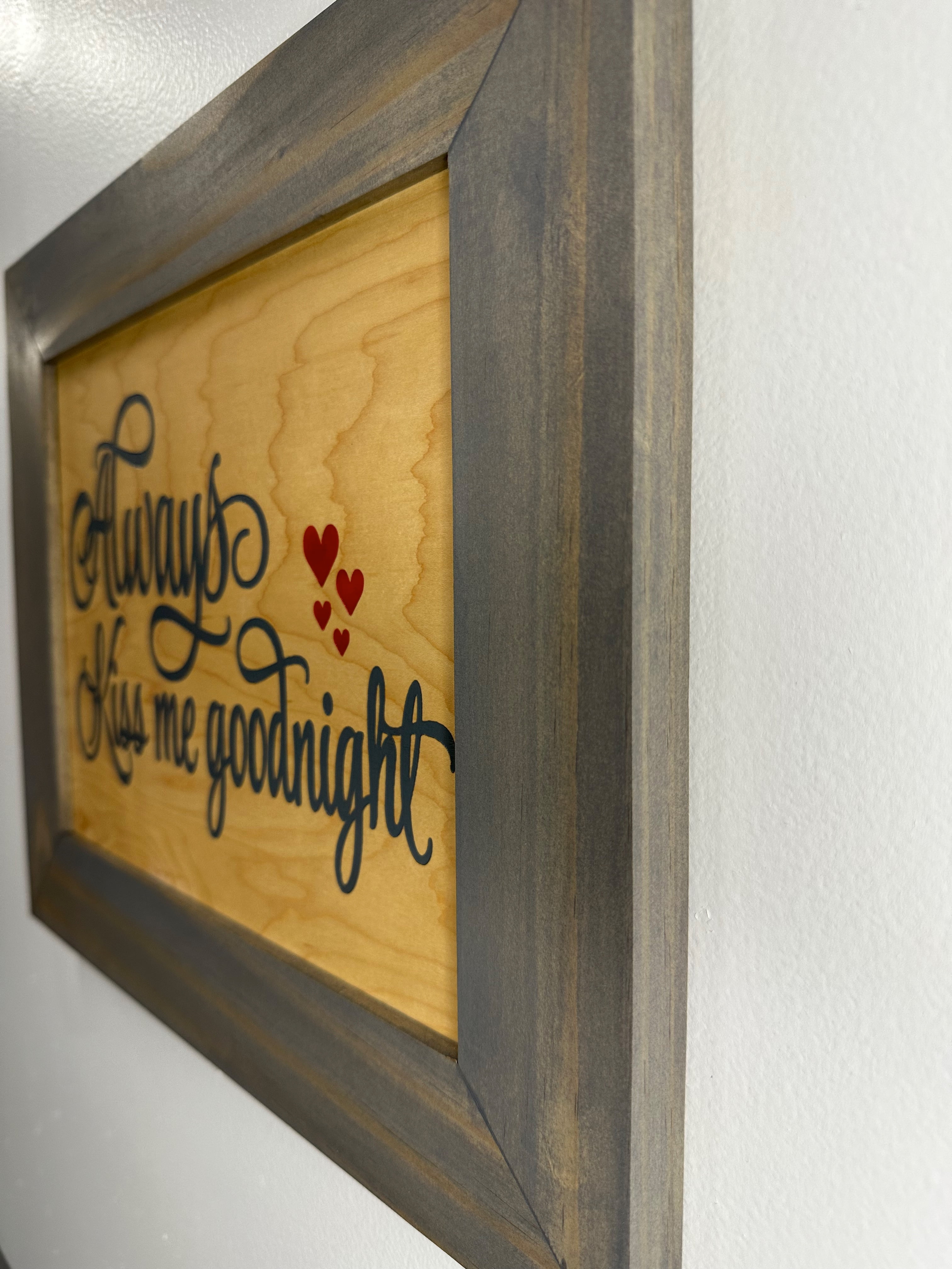 Concealed Gun Storage Cabinet - Always Kiss Me Goodnight Wall Decor Hidden Gun Cabinet by Bellewood Designs