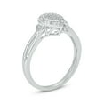 thumbnail image 2 of Cali Trove White Streling Silver 1/10ct TDW Round White Diamond Pear Frame Promise Ring, 2 of 7