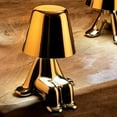 thumbnail image 2 of POINTERTECK Lampe de Chevet à Contrôle Tactile, Statue d'Homme Doré, Lampe de Table LED pour Maison, Salon, Bureau, 2 of 11