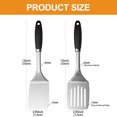 thumbnail image 4 of Stainless Steel Spatulas Set, 2 Pack Heavy Duty Solid & Slotted Turner, Metal Spatulas for Kitchen Use, High Heat Resistant Cooking Utensils for Fish, 4 of 6