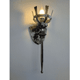 thumbnail image 3 of NauticalMart Castle torch sconce. Iron medieval style wall light, 3 of 7