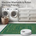 thumbnail image 5 of ODIKA 4'x6' Machine Washable Non-Slip Area Rug, Modern Interlocking Maze Featuring Abstract Angular Forms and Details High Traffic Rug, Green, 363945, 5 of 7