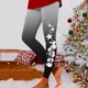 thumbnail image 4 of Gibobby pantalones nieve mujer Leggings deportivos estampados navideños de moda informal para mujer Leggings de moda (Gris, M), 4 of 5