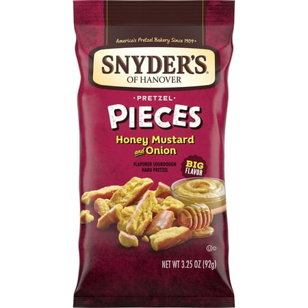 Snyder's of Hanover Honey Mustard & Onion Flavored Pretzel Pieces, 3.25 oz