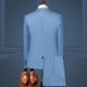 thumbnail image 4 of Playeras Algodon Hombre Traje De Verano Para Hombre Un Botón Sólido Slim Fit Traje De Fiesta Camisa Pantalones Corbata Conjunto, 4 of 6