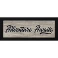 thumbnail image 2 of Yass Naffas Designs 24x11 Black Modern Wood Framed Wall Art Titled - Adventure Awaits, 2 of 6