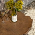 thumbnail image 2 of COSIEST Outdoor&Indoor Faux Wood Tree-Slice Round Concrete Side Table with Metal Legs, 2 of 6