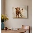 thumbnail image 5 of Fluffy Highland Calf Pair Canvas Wall Art, Rustic Farmhouse Animal Decor, Soft Brown & White Calf Artwork For Bedroom, Nursery, Living Room, Ready To Hang, 5 of 6
