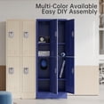 thumbnail image 6 of KAER Metal Locker, 2 Door Storage Locker with Hook, Storage Cabinet for Home, Office, Gym, Workshop-Blue, 6 of 7