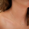 thumbnail image 4 of Turandoss Dainty White Gold Plated Handmade Interlocking Infinity Circle Pendant Choker Necklace for Women Girls Jewelry Personalized Birthday Gifts for Women Girls, 4 of 7