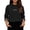 Black, variant on Spazoro Girls Mock Neck Pullover Top, Stretchy Long Sleeve Striped Cuffs Letter Graphic Relaxed Fit Daily Fall Winter Layering Shirts Blue Size 7-8