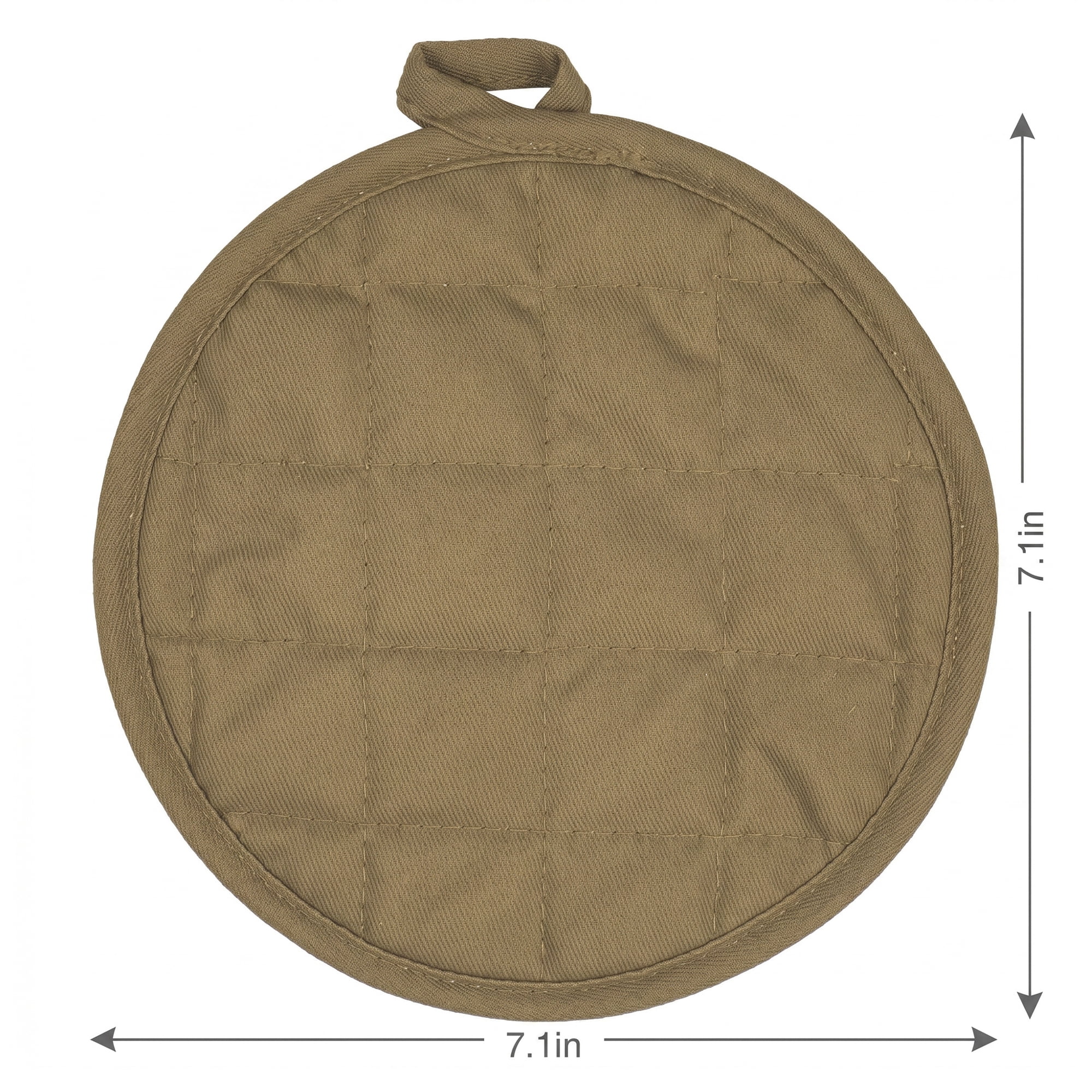 Unique Bargains 2 Pcs Pot Holders Heat Resistant Trivets Non Slip Hot Pads for Kitchen Khaki 7.1"x7.1"