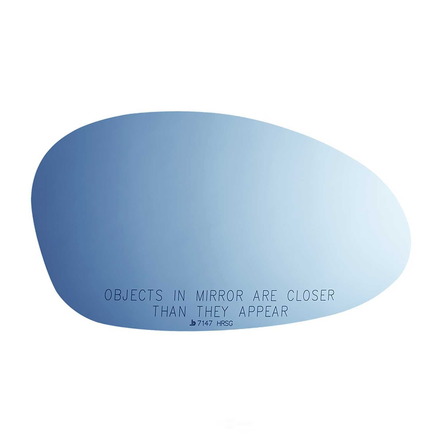 Burco Side View Mirror Replacement Glass with Motor Mount Plate - Blue Glass - 7147HRSG