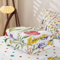 thumbnail image 5 of Homewish Watercolor Wildflower Heart Zipper Twin Comforter Sets with Fitted Sheet and 2 Pillowcases For Women,Yellow Purple Red Zipper Bedding Set,Polka Dots Reversible,4-Piece, 5 of 7