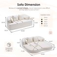 thumbnail image 2 of Timbernest 70" Boneless Couch, Convertible Sofa Bed, Fold Out Sleeper Loveseat, Milk White, 2 of 11