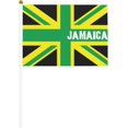 Jamaica Jamaican Kingdom Flag Small Mini Hand Held Flags 5.5x8.2 Inch